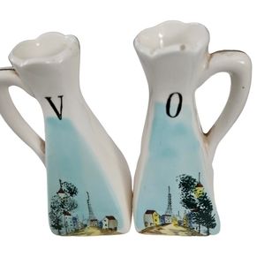 Eifel Tower Ceramic Vintage Oil And Vinegar Set